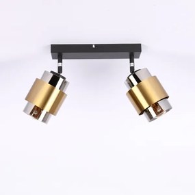 Spot MILLEY 2xE27/40W/230V negru/alamă Globo 15560-2