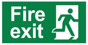 Autocolant FIRE EXIT, pentru lampi BC14-01100, Braytron