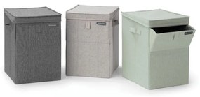 Cutie de rufe stivuibilа Brabantia 1000828, 35 L, Deschidere frontala, Capac lat, Pliabil, Negru