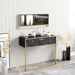 Masă decorativă Polka Aynali Negru
