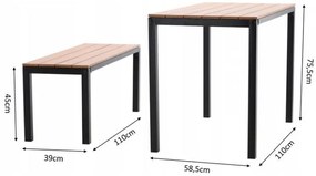 Set mobilier de grădină Yoggi (maro). 1096494