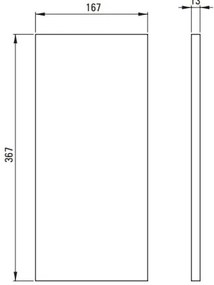 Blat alb Deante Correo 26.7x36.7x1.3 cm