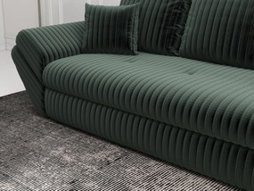 Canapea extensibilă dumonde cu ladă de depozitare si sezut confortabil din spuma high-density, Loana Ambience Green 250x100 cm
