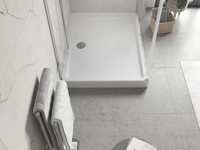 Mexen Flow+ cădiță de duș dreptunghiulară 90 x 70 cm, alb lucios - 46R107090H