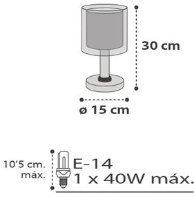Dalber D-41411E - Lampă de masă copii CLOUDS 1xE14/40W/230V
