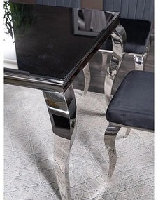 Masa Prince negru/crom - l90 x L150 x h75 cm