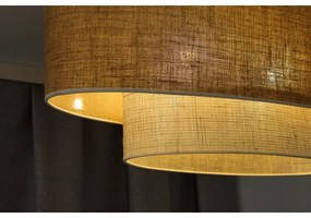 Lustră pe cablu Duolla DOUBLE OVAL YUTE 2xE27/15W/230V maro/crem