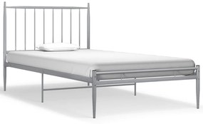 325014 vidaXL Cadru de pat, gri, 100x200 cm, metal