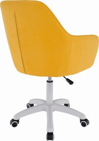 Scaun de birou, material galben/alb, SANTY
