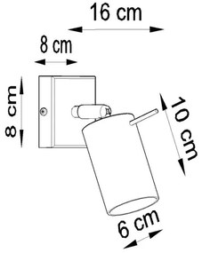 Spot de perete RING 1xGU10/40W/230V
