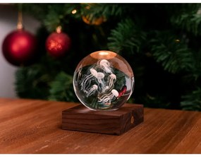 Decorațiune luminoasă maro închis cu USB Amber – Gingko