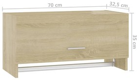 Sifonier, stejar sonoma, 70x32,5x35 cm, PAL Stejar sonoma, 1