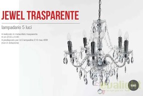 Candelabru stil clasic cu 5 brate JEWEL transparent 1585 FTP