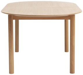 Masă de dining în culoare naturală extensibilă cu blat cu aspect de lemn de stejar 100x190 cm Gallina – Unique Furniture
