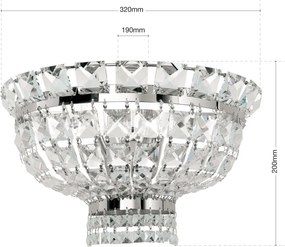 Aplica de perete cristal Swarovski AMBASSADOR crom