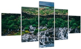 Tablou cu cascade în natură (125x70 cm), în 40 de alte dimensiuni noi