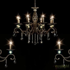 Candelabru elegant design clasic cu 6 brate Grace bronz MYRC247-PL-06-R