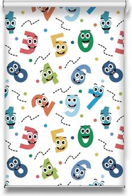 Roletă textilă Kids 7026 cu cifre colorate