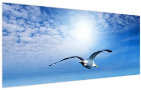 Tablou - Pescărușul peste mare (120x50 cm)
