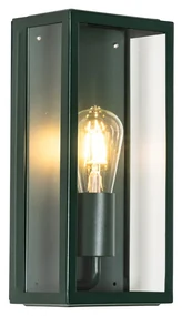 Lampă de perete exterioară industrială verde închis cu sticlă IP44 - Rotterdam