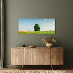 Tablou cu copaci pe luncă (120x50 cm)