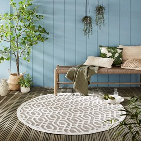 Covor de exterior bej rotund ø 160 cm Mondo - Flair Rugs