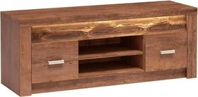Comoda TV INFINITY I-09, frasin deschis, PAL melaminat/metal, cu ilumi