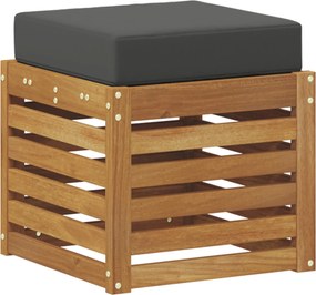 vidaXL Bancă 2 Bucată Natural și Antracit Lemn Solid de Acacia