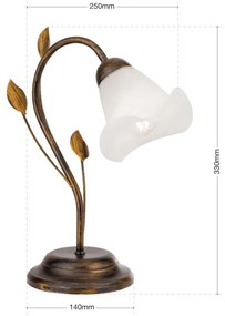 Lampă de masă Orion LA 4-1214/1 SISI 1xE14/40W/230V bronz/patină