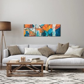 Tablou - Abstract (cu ceas) (90x30 cm)
