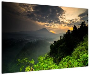Tablou - peisaj montan verde (90x60 cm)