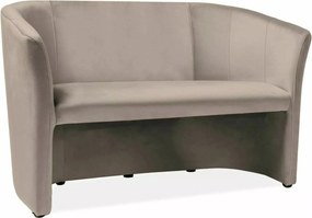 Canapea TM-2, stofa catifelata bej inchis - Bluvel 40, 126x60x76 cm