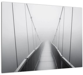 Tablou pe sticlă - Pod spre necunoscut (70x50 cm)