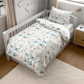 Lenjerie de pat din bumbac creponat pentru patut Renforcé ELIVINE albă Dimensiune lenjerie de pat: 45 x 65 cm | 90 x 140 cm