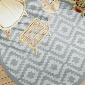 vidaXL Covor de exterior, ARAKIL gri, Ø200 cm, PP
