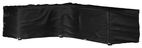 vidaXL Husă mobilier de grădină în formă de L 18 ocheți, 220x285x80 cm