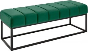 Bancheta tapitata Petit Beaute 110cm, catifea verde smarald