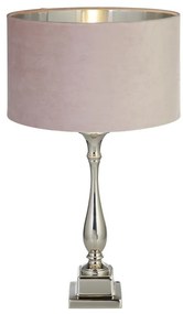 Veioza/Lampa de masa design lux elegant Belle crom/roz