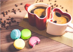 Tablou cu cafea și macarooni (70x50 cm)