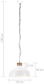 Lampa suspendata industriala, alb, 32 cm, E27 Alb,    32 cm, 1, Alb