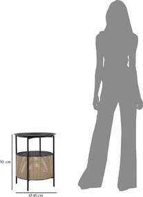 Măsuță auxiliară rotundă din metal ø 40 cm Osaka – Mauro Ferretti