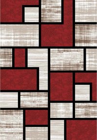Covor Modern Living , Dormitor Dreptunghiular Romantic 4714 Rosu (Alege dimensiunea: 150 x 230)