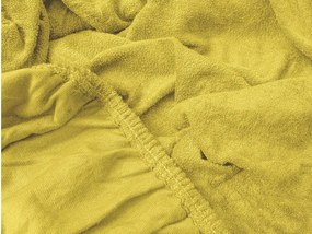 Cearsaf Frotir cu elastic EXCLUSIVE 160 x 200 cm galben