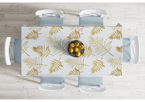 Față de masă din amestec de bumbac Minimalist Cushion Covers Gold Leaf, 140 x 180 cm