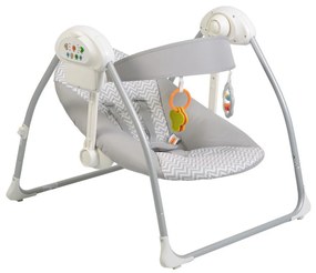 Balansoar Pentru Bebelusi cu conectare la priza NOVOKIDS ™ Party Swing , Multifunctional, Pliabil, 3 Viteze Leganat, Husa Lavabila, 8 Melodii cu