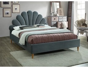 Pat Dormitor Santana Catifea Gri Bluvel 14 160X200