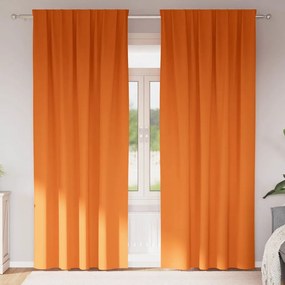 vidaXL Perdele 2 pcs Portocaliu intens 245 x 140 cm Poliester
