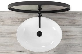 Lavoar pentru blat Rea Carola Slim Alb lucios