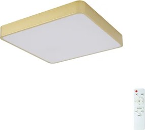 Brilagi-LED Plafonieră LED dimabilă POOL 48W/230V 3000-6000K 50x50 cm aurie + telecomandă
