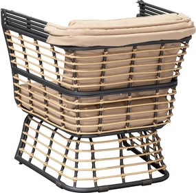 Fotoliu de grădină bej din metal Paros – Garden Pleasure